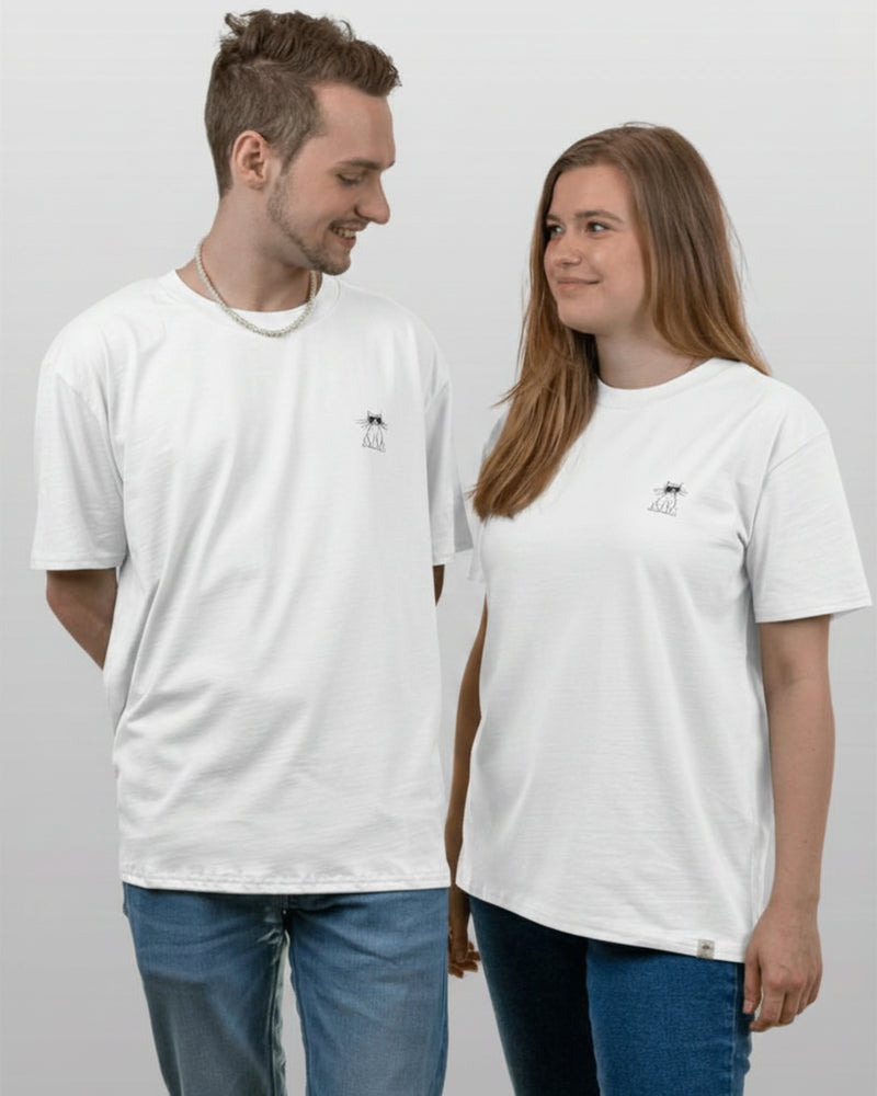 Unisex Oversized T-Shirt Cool Cat – Produktfoto von Ungerade Wien