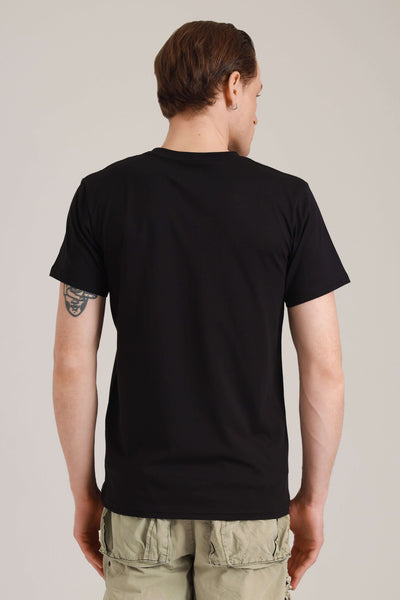 T-Shirt Men Space Cat Black