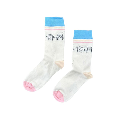 Dog & Cat Friends – Bio-Baumwollsocken über Freundschaft mit Pfiff - Ungerade Wien