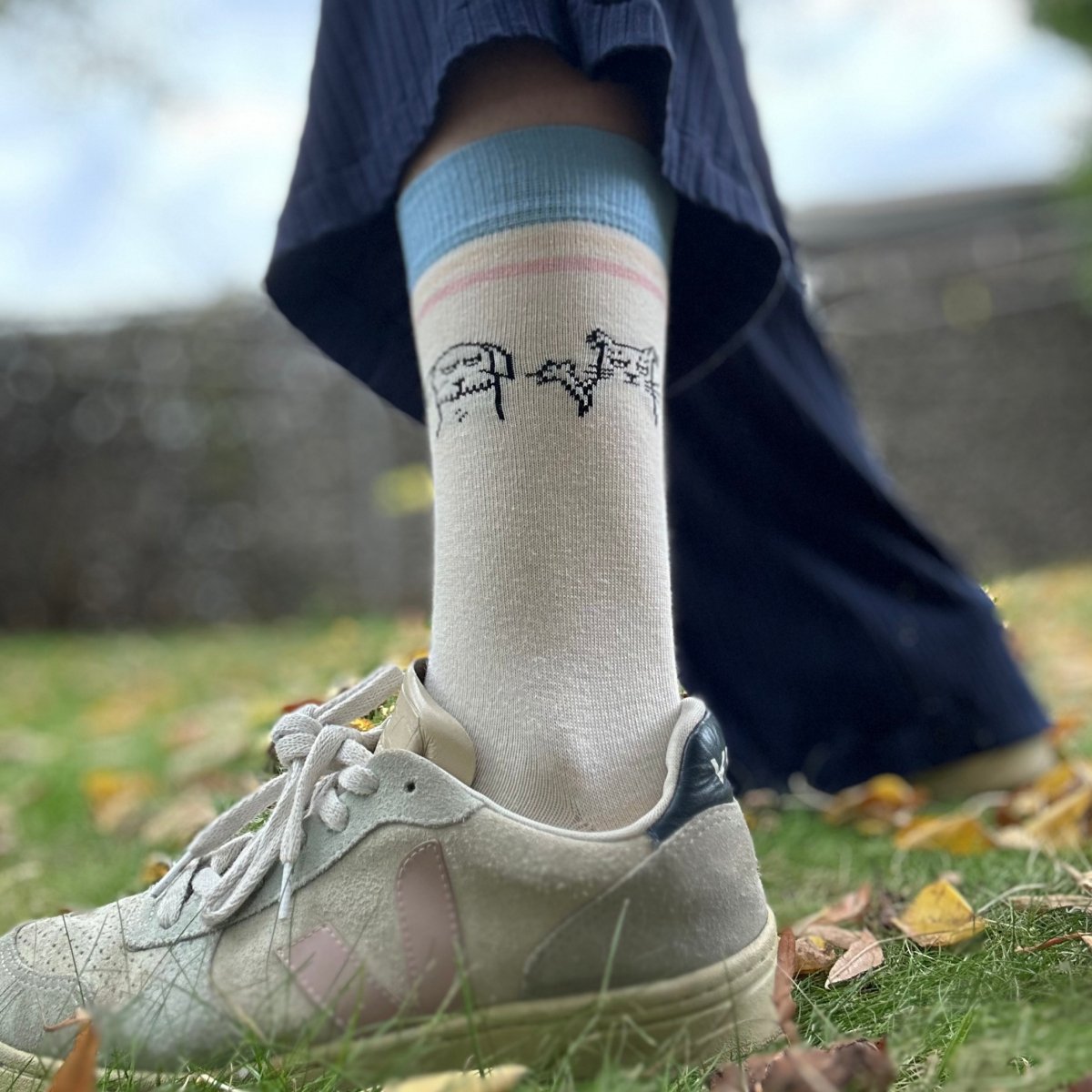 Dog & Cat Friends – Bio-Baumwollsocken über Freundschaft mit Pfiff - Ungerade Wien