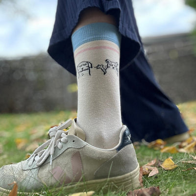 Dog & Cat Friends – Bio-Baumwollsocken über Freundschaft mit Pfiff - Ungerade Wien