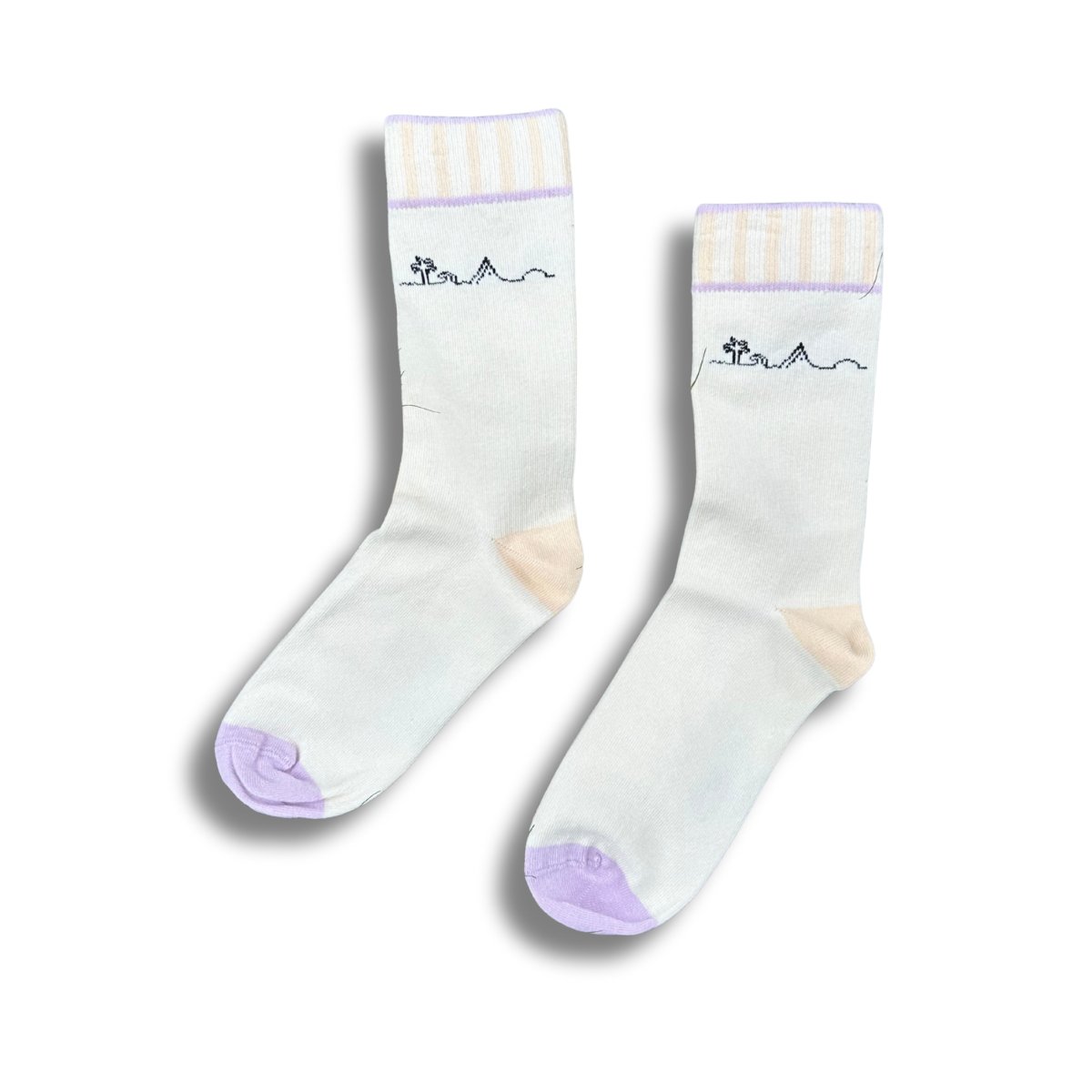 Island Wave – Bio-Baumwollsocken mit Wellen & Insel-Feeling - Ungerade Wien